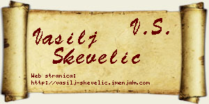Vasilj Skevelić vizit kartica
